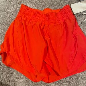 Lululemon Athletica Bright Orange Athletic Shorts